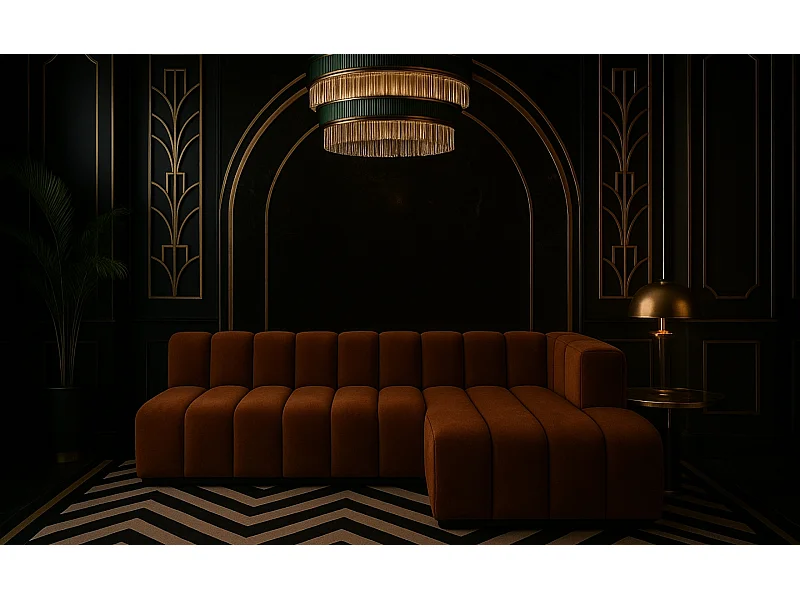 Ecksofa GRAND L 295 cm, stoff Salvador, Dunkelbraun, Rechts