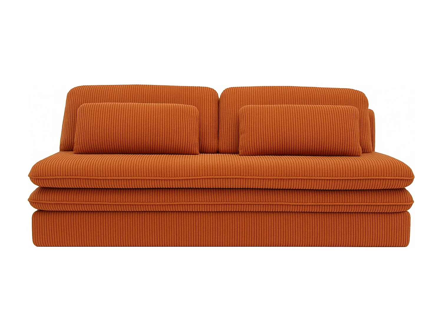 Canapé-lit OLIA avec compartiment de rangement, tissu Poso, cuivre