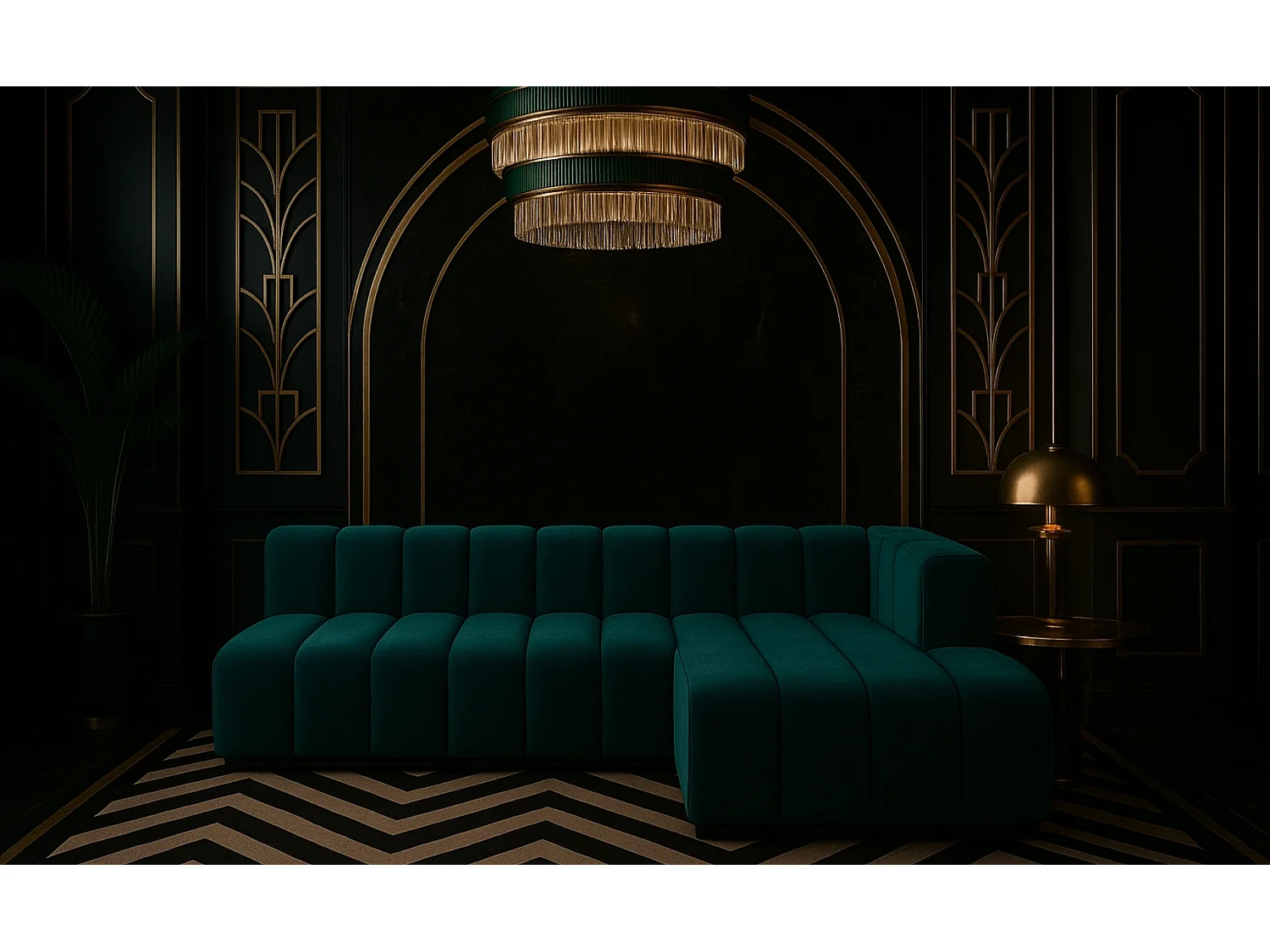 Ecksofa GRAND L 295 cm, stoff Salvador, Azurblau, Rechts