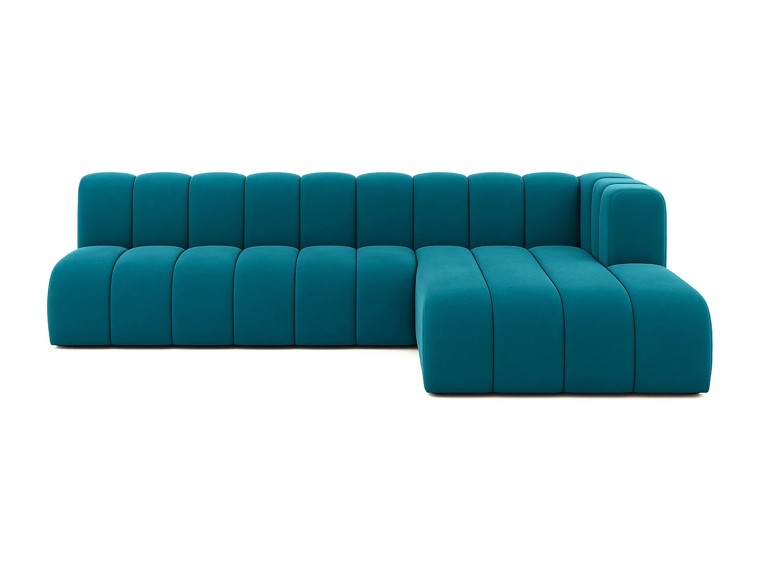 Ecksofa GRAND L 295 cm, stoff Salvador, Azurblau, Rechts