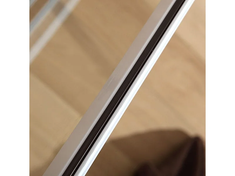 Cabine De Douche Extensible 80-90 Cm Profil Aluminium Blanc | Erice