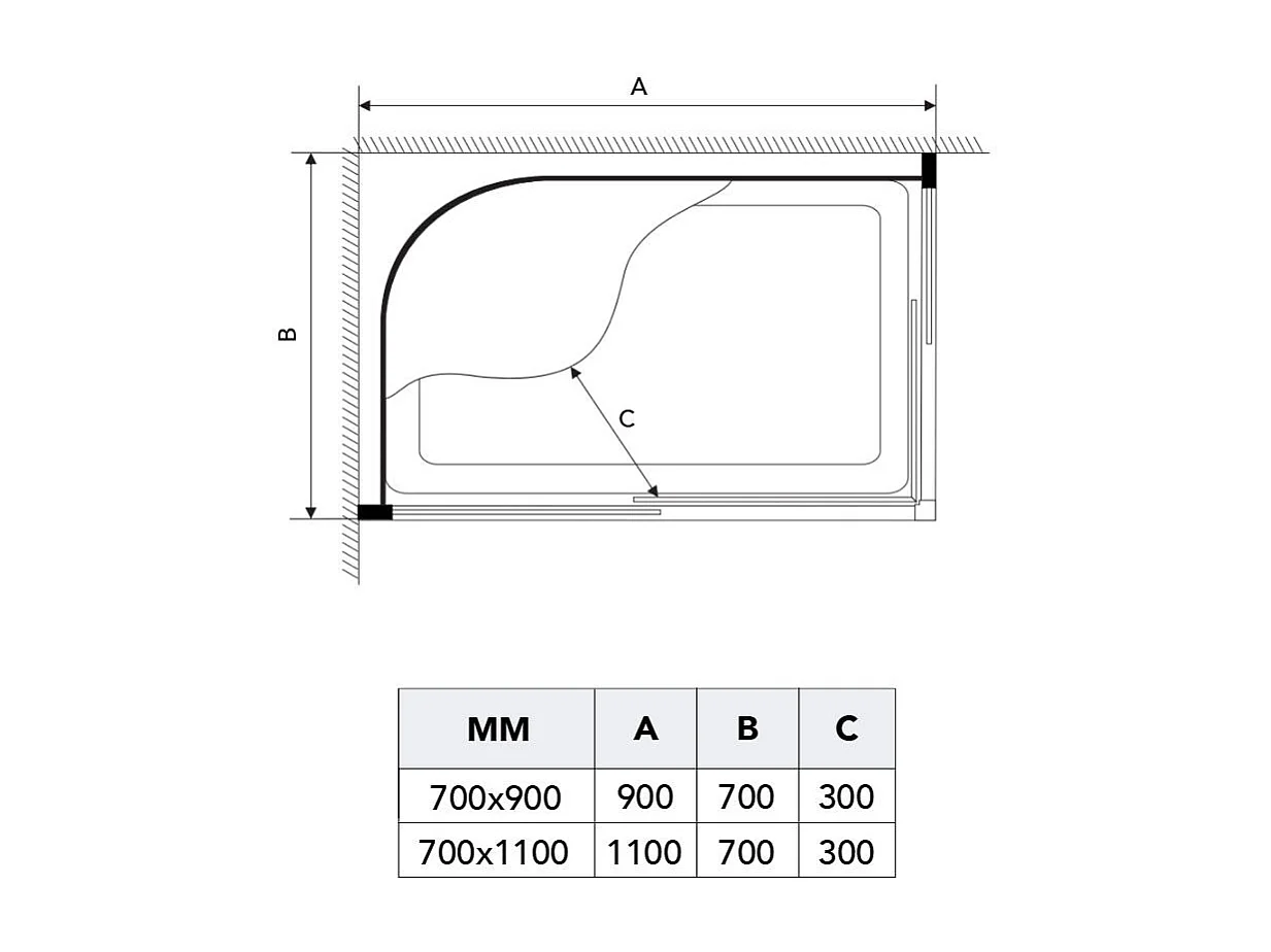 Cabine De Douche Hydromassage 70X110 Gauche | Iride