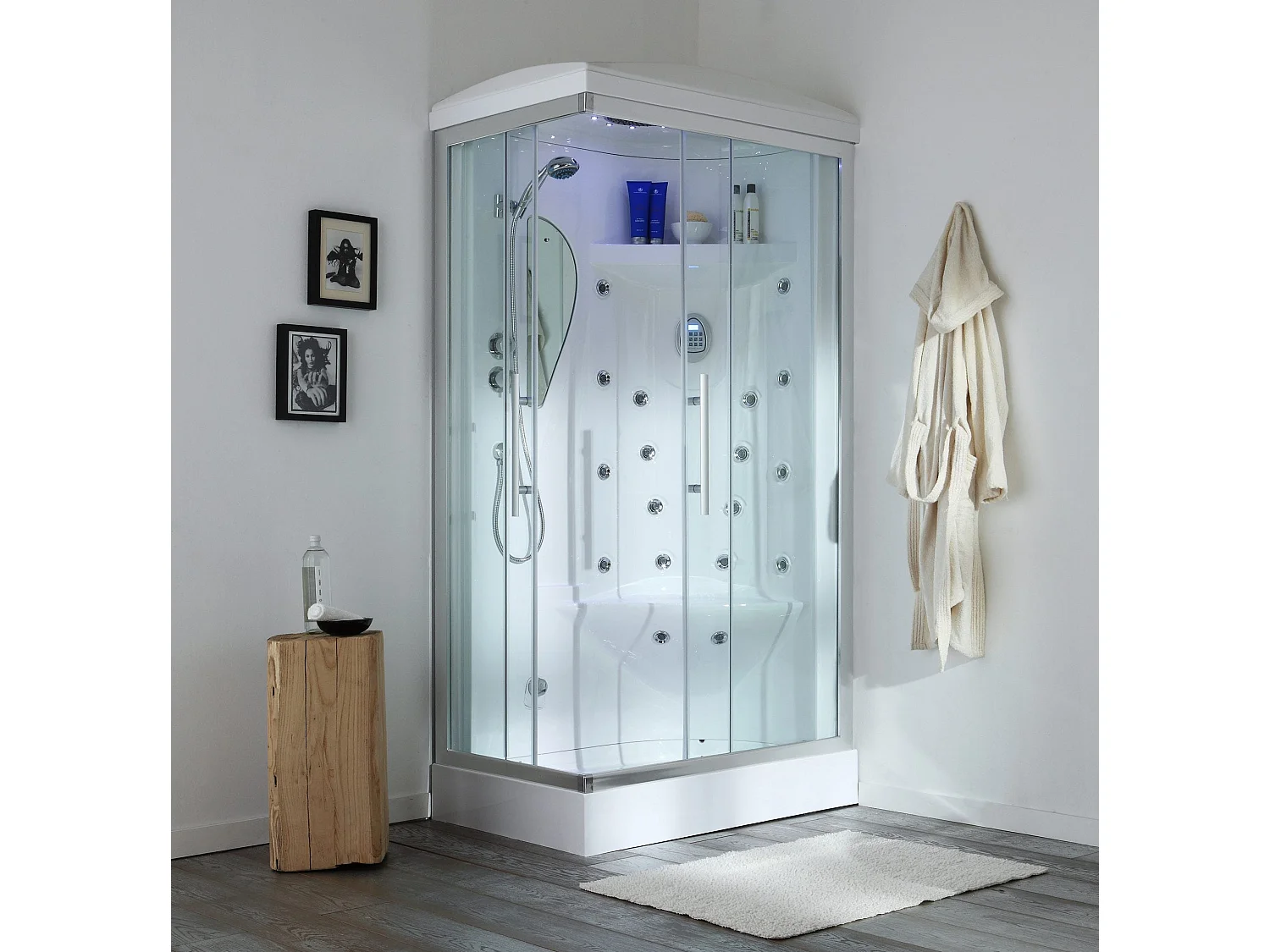 Cabine De Douche Multifonction 70X110 Droite Avec Bain- Vapeur | Iride