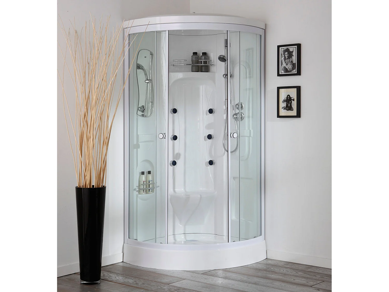 Cabine De Douche 90X90 Avec Hydromassage Et Bain-Vapeur | Vesuvio