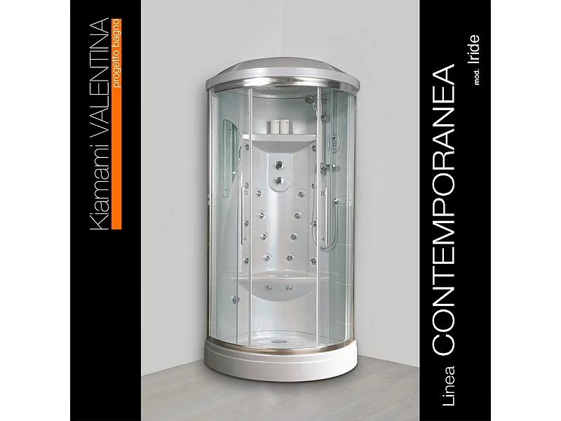 Cabine De Douche Hydromassage Et Bain-Vapeur 90 D’Angle | Iride