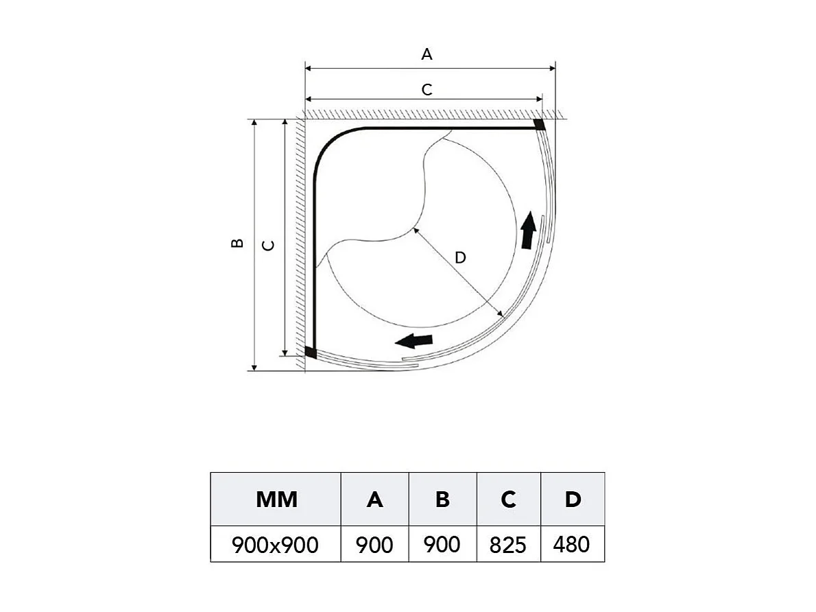 Cabine De Douche Hydromassage Et Bain-Vapeur 90 D’Angle | Iride