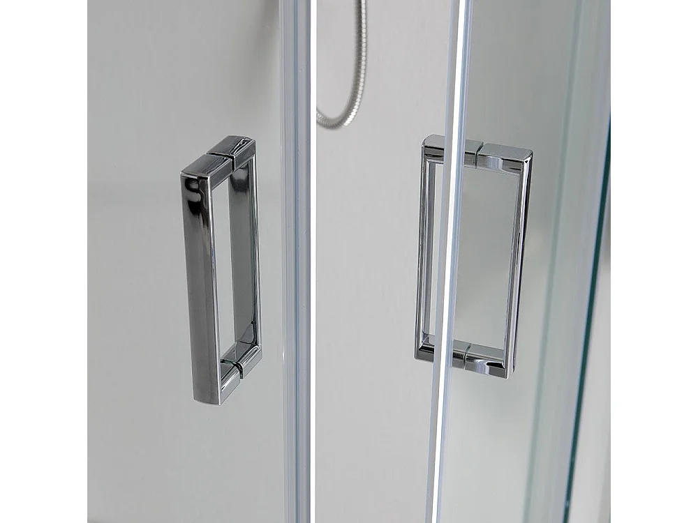 Cabine De Douche 3 Faces 80X120x80 Verre Clair 6Mm