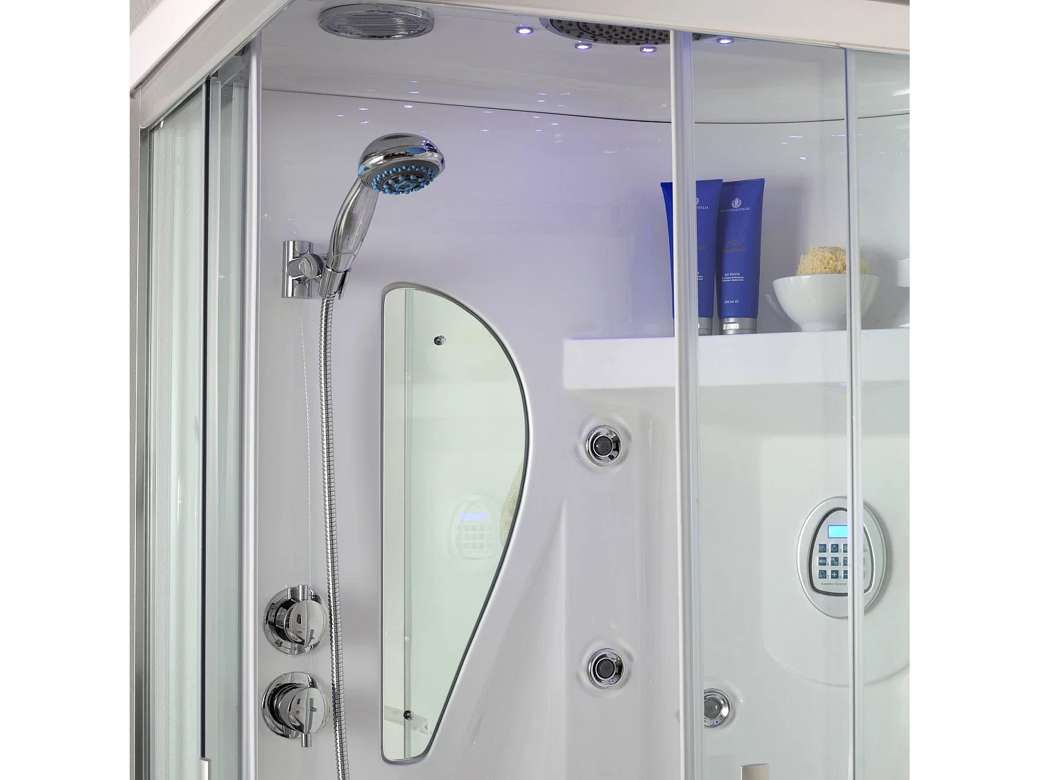 Cabine Box De Douche Hydromassage 70X90 Sx Avec Bain-Vapeur | Iride