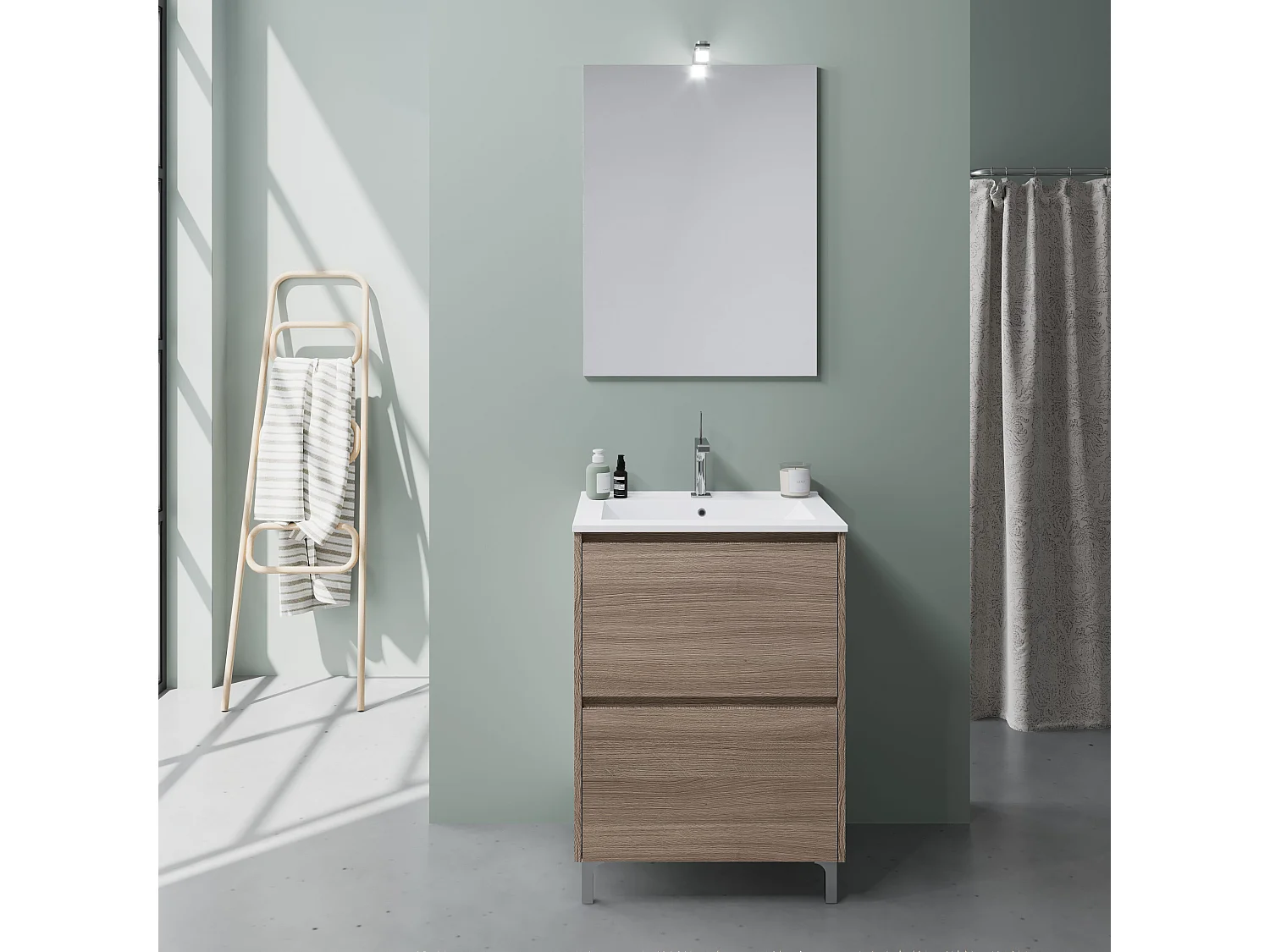 Meuble De Salle De Bains À Poser Avec Lavabo De 60 Cm | Laguna