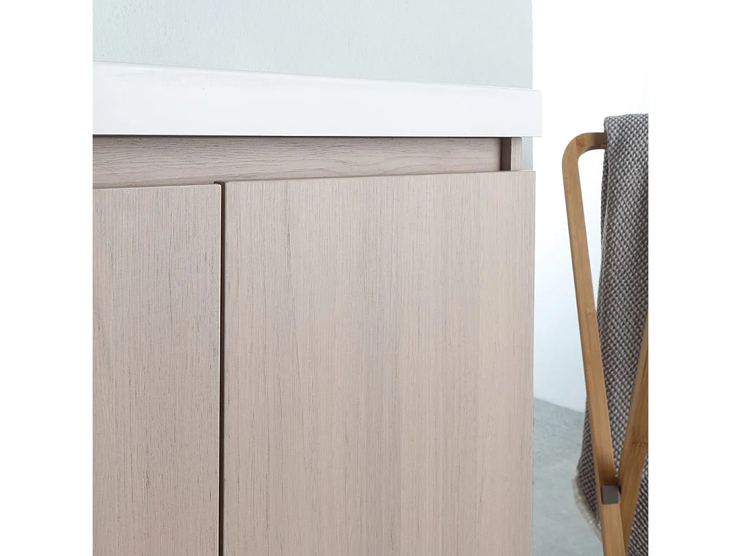 Mobile De Salle De Bains Suspendu 90Cm En Olmo Avec Baignoire Dx | Malaga