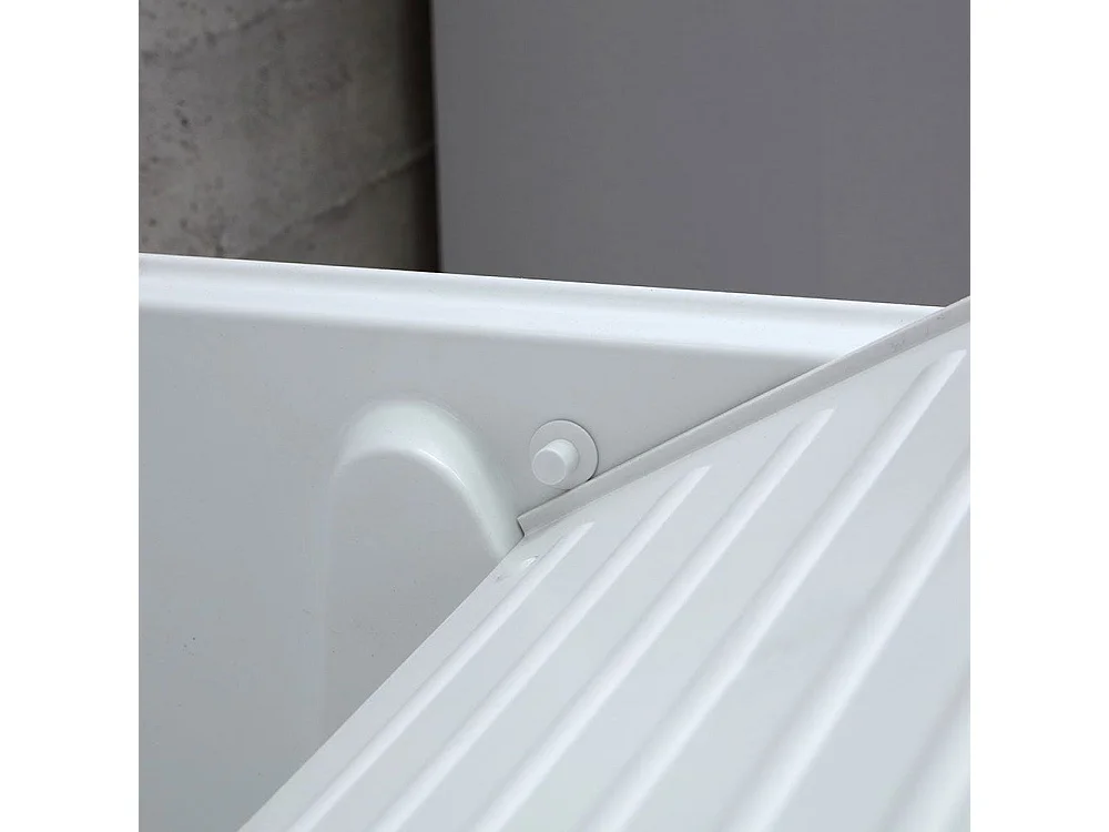 Lavoir De Buanderie 50X50 Cm Avec Meuble Blanc Et Planche Incluse