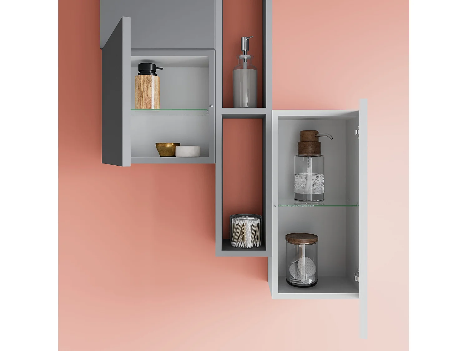 Armoire De Toilette Suspendue 80Cm Tiroir Blanc, Plan En Chêne Fossile, Lavabo | Lagos