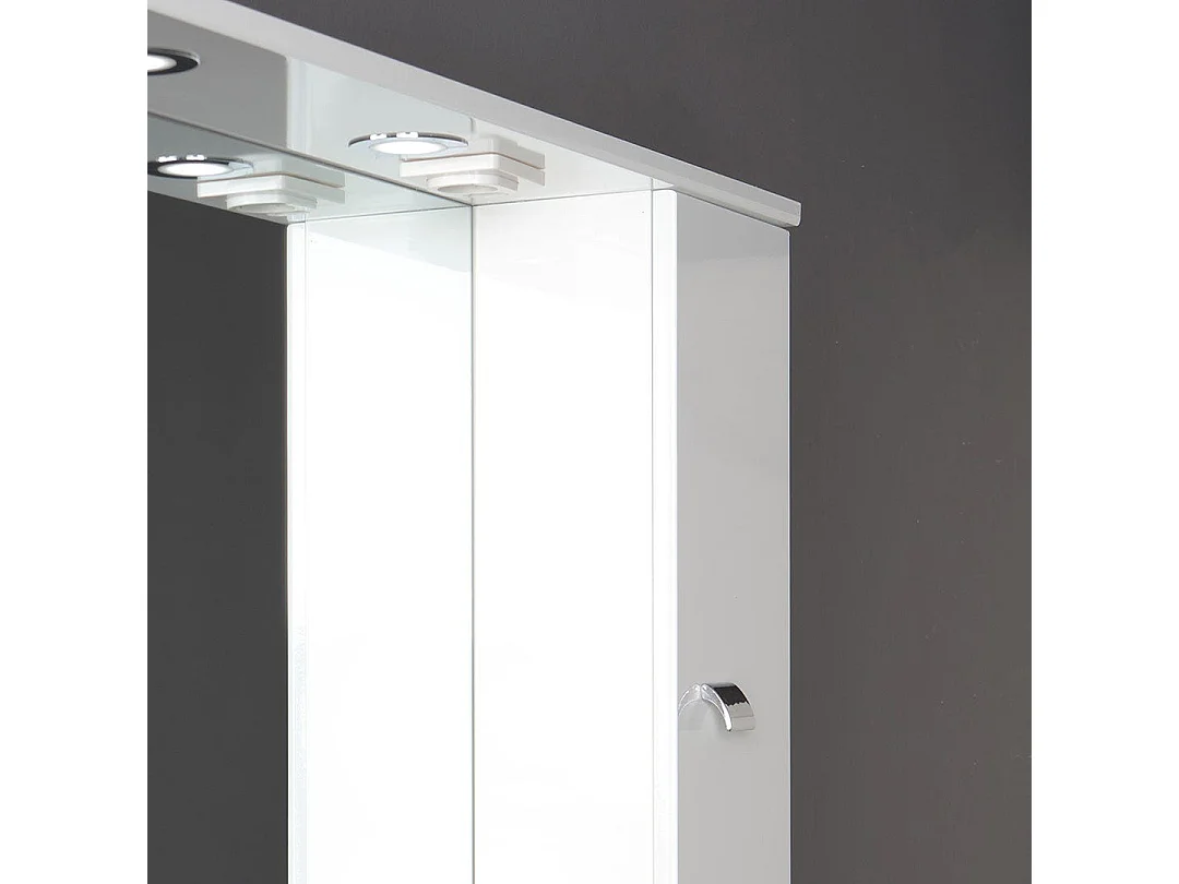 Meuble De Salle De Bains Sur Pied Avec Lavabo, 105 Cm, Blanc Brillant | Smeraldo