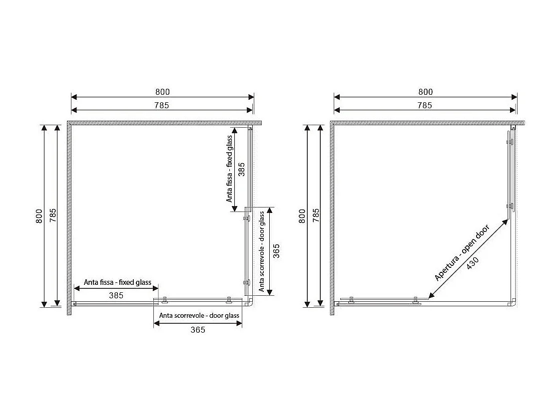 Cabine De Douche Economique Extensible 70-80 | Erice