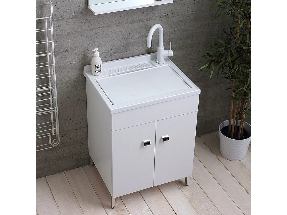 Mobile De Lavage 60X50 Cm Résine Avec Deep Puits