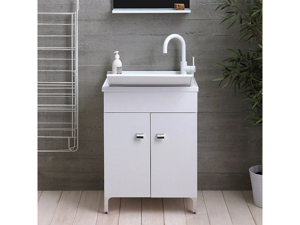 Mobile De Lavage 60X50 Cm Résine Avec Deep Puits