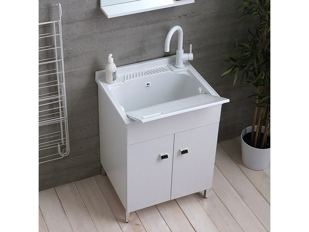 Mobile De Lavage 60X50 Cm Résine Avec Deep Puits