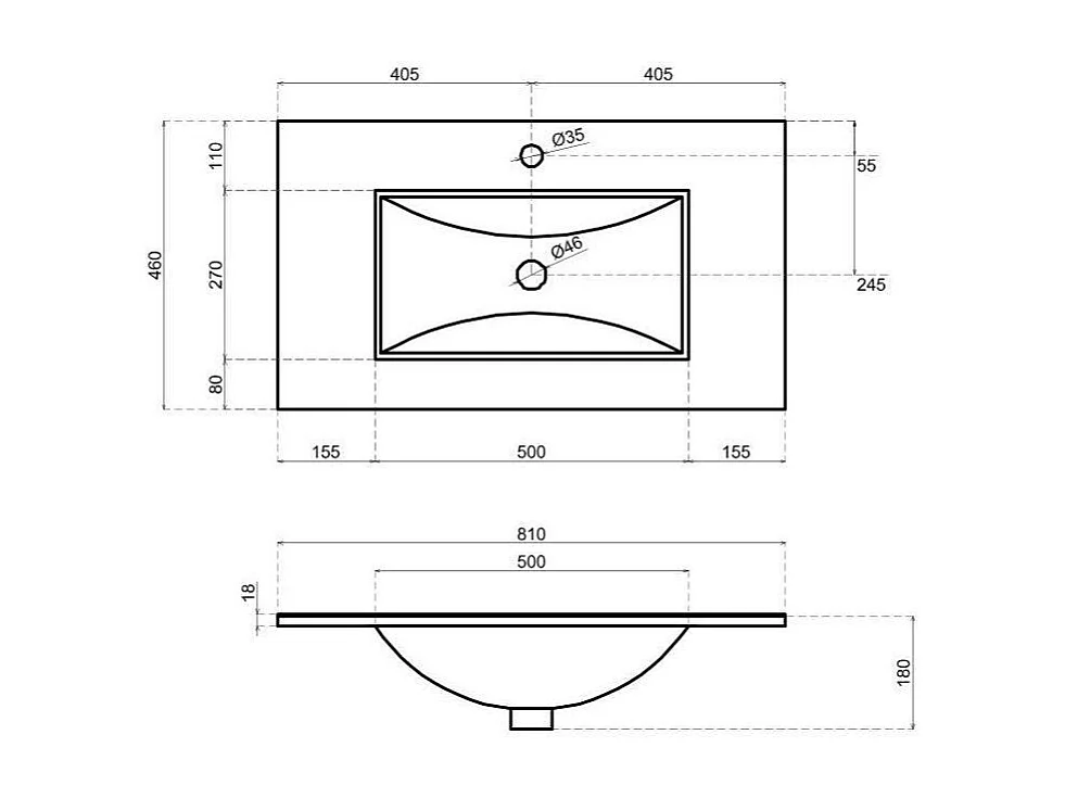 Meuble De Salle De Bains À Poser Cm 80 Avec Tiroirs Couleur Blanc | Laguna