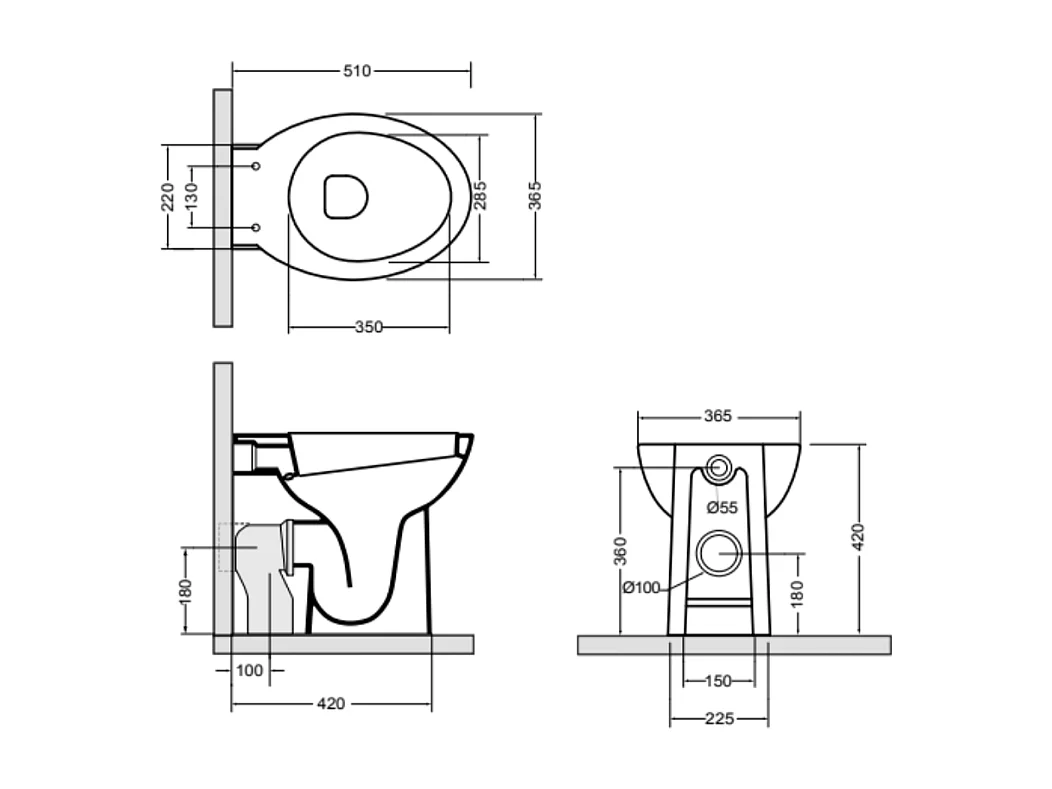 Wc À Poser En Céramique | Patascoss