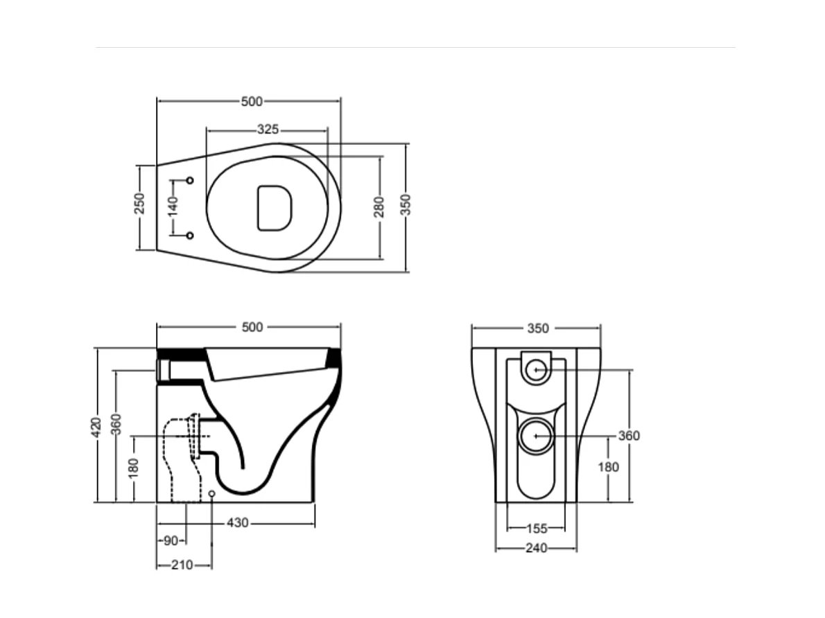 Toilettes Sur Pied En Céramique Avec Rebord | Soave