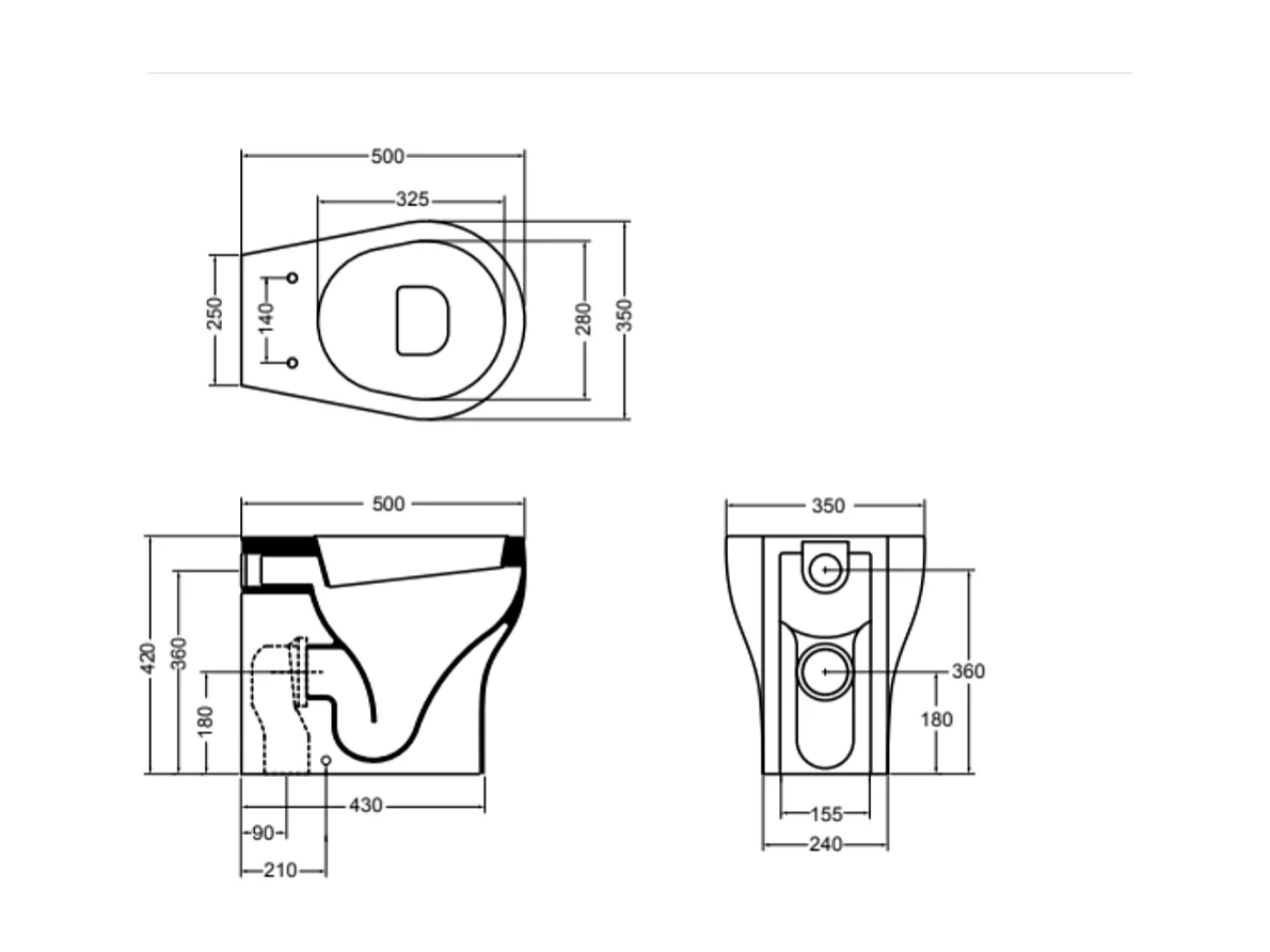 Toilettes Sur Pied En Céramique Avec Rebord | Soave