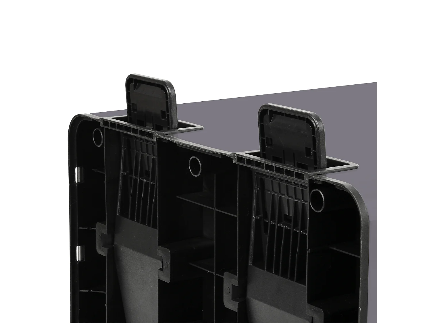 Système de tri des déchets TMH2X30, 2x30L, 2 compartiments, poubelle en acier thermolaqué gris