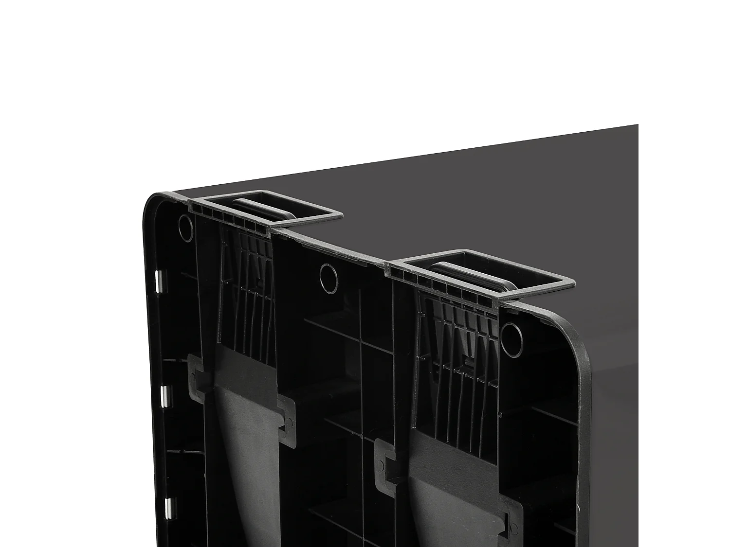 Système de tri des déchets TMH2X30, 2x30L, 2 compartiments, poubelle en acier thermolaqué noir