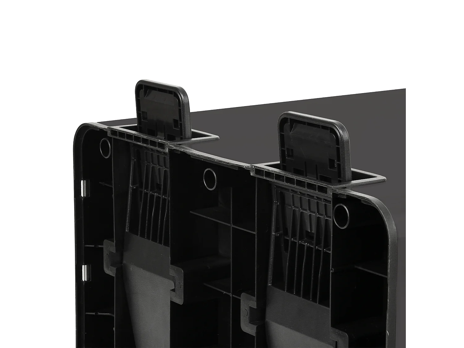 Système de tri des déchets TMH2X30, 2x30L, 2 compartiments, poubelle en acier thermolaqué noir