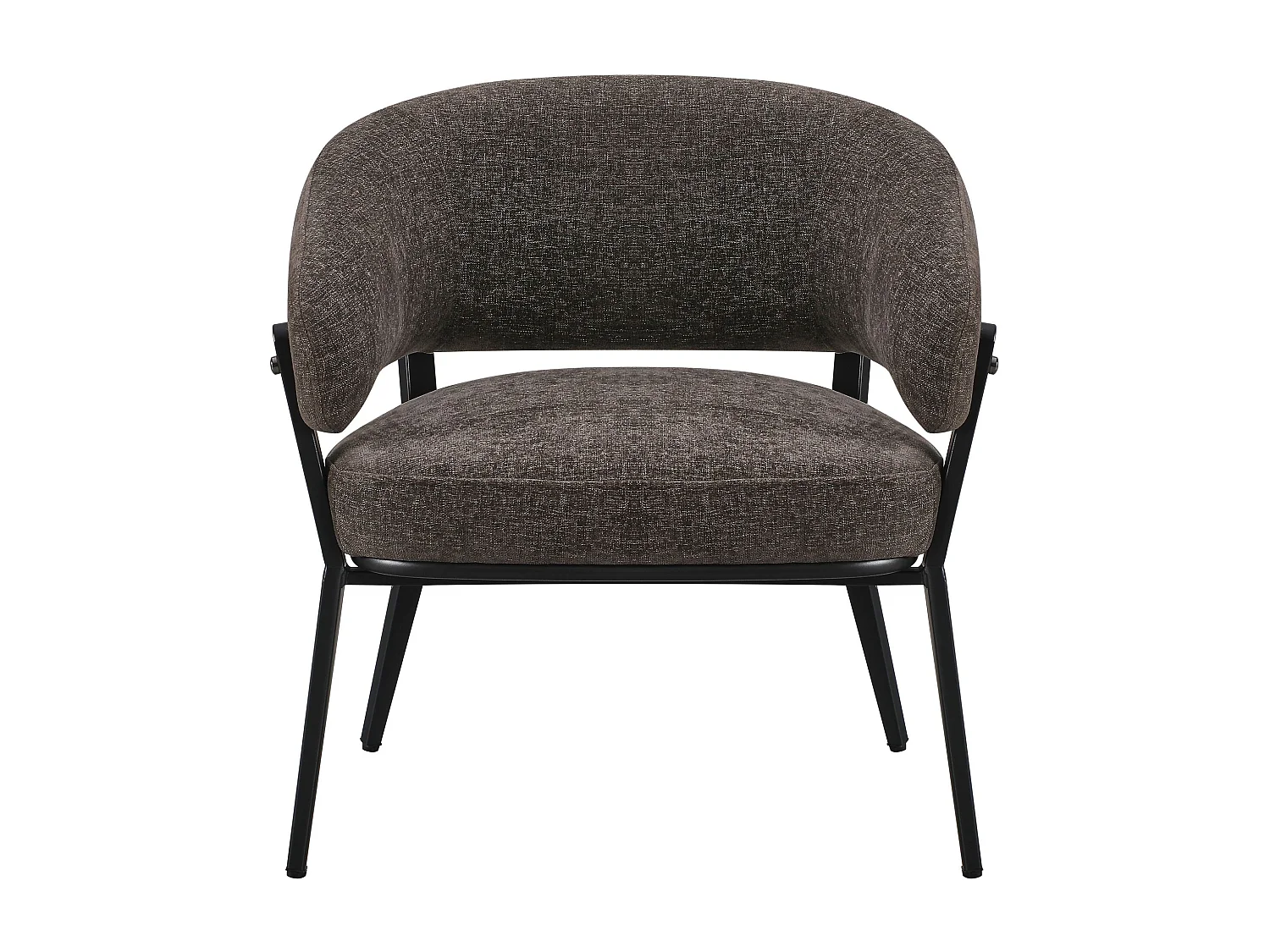 Loungestoel – comfortabele bekleding – chenille – mokka – SYMBLED