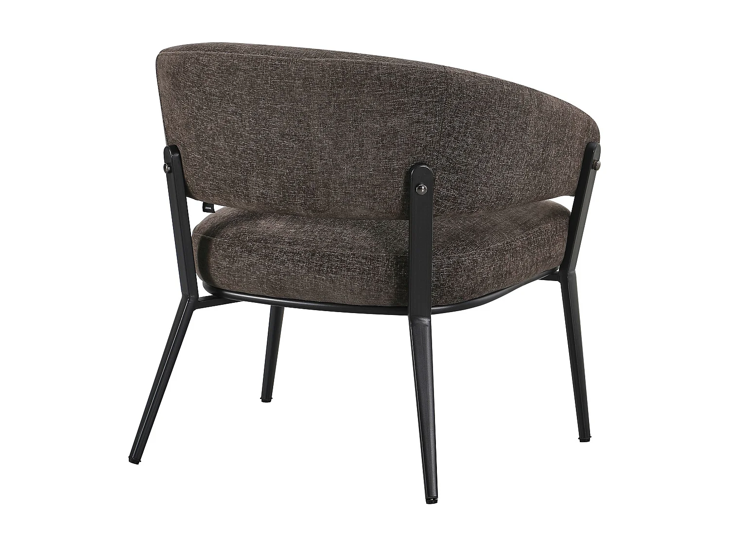 Loungestoel – comfortabele bekleding – chenille – mokka – SYMBLED