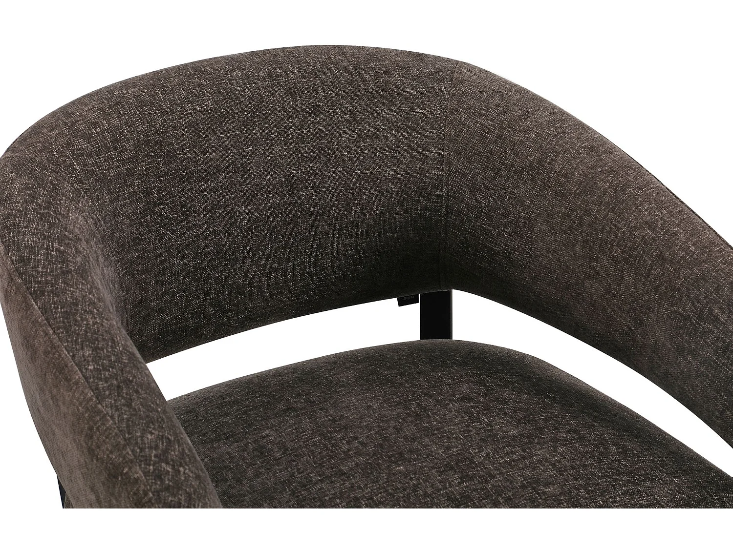 Loungestoel – comfortabele bekleding – chenille – mokka – SYMBLED