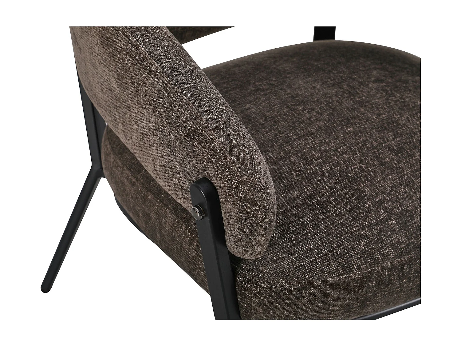 Loungestoel – comfortabele bekleding – chenille – mokka – SYMBLED