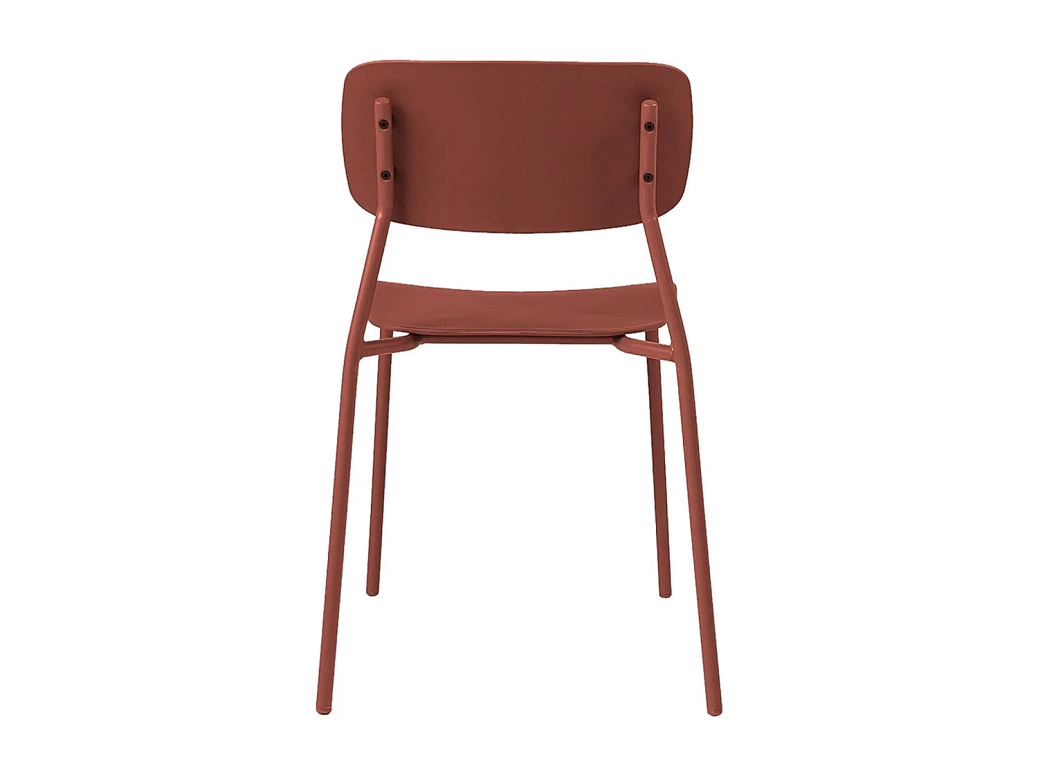 Table de jardin métal + 4 assises terracotta. Amélia + Liva L 120 x 70 x 72.5cm