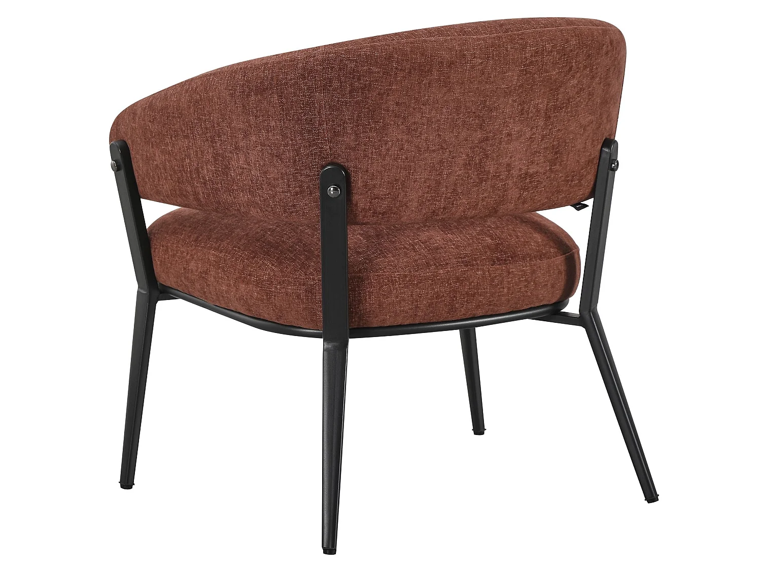 Fauteuil lounge – chenille cuivre brun – SYMBLED
