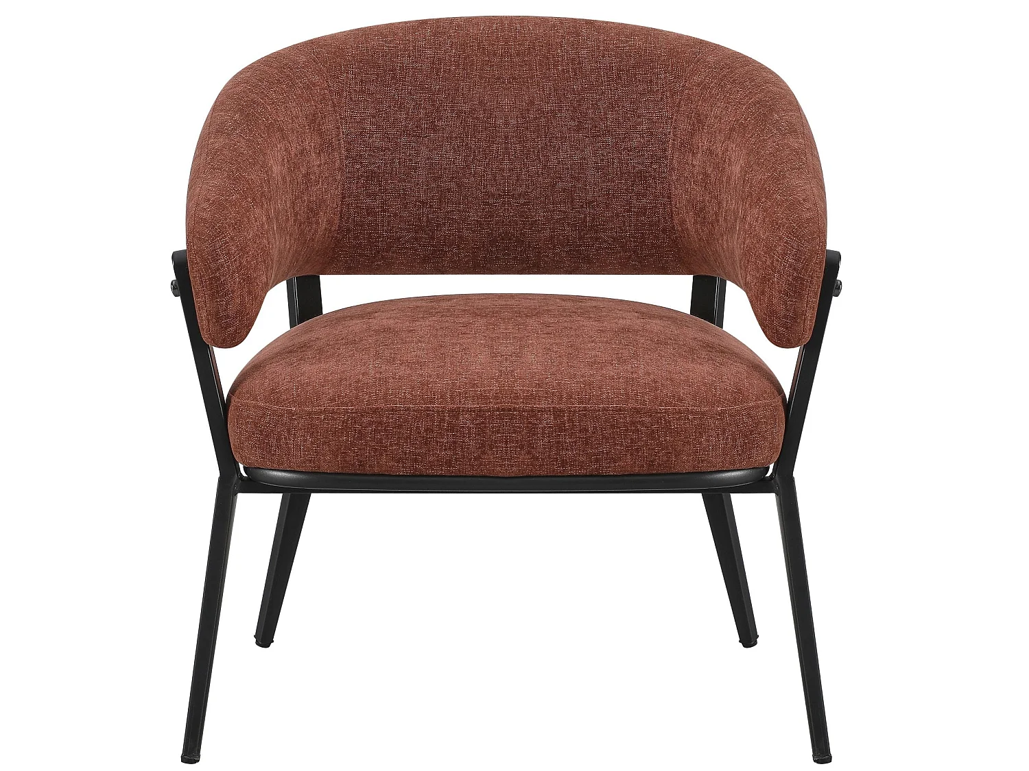 Fauteuil lounge – chenille cuivre brun – SYMBLED