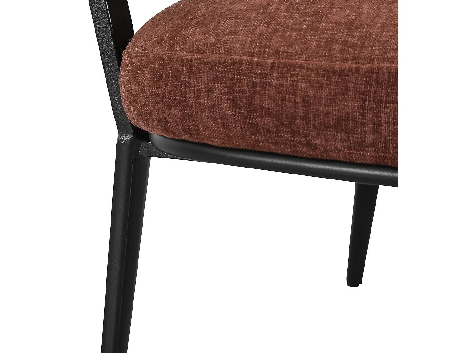 Fauteuil lounge – chenille cuivre brun – SYMBLED