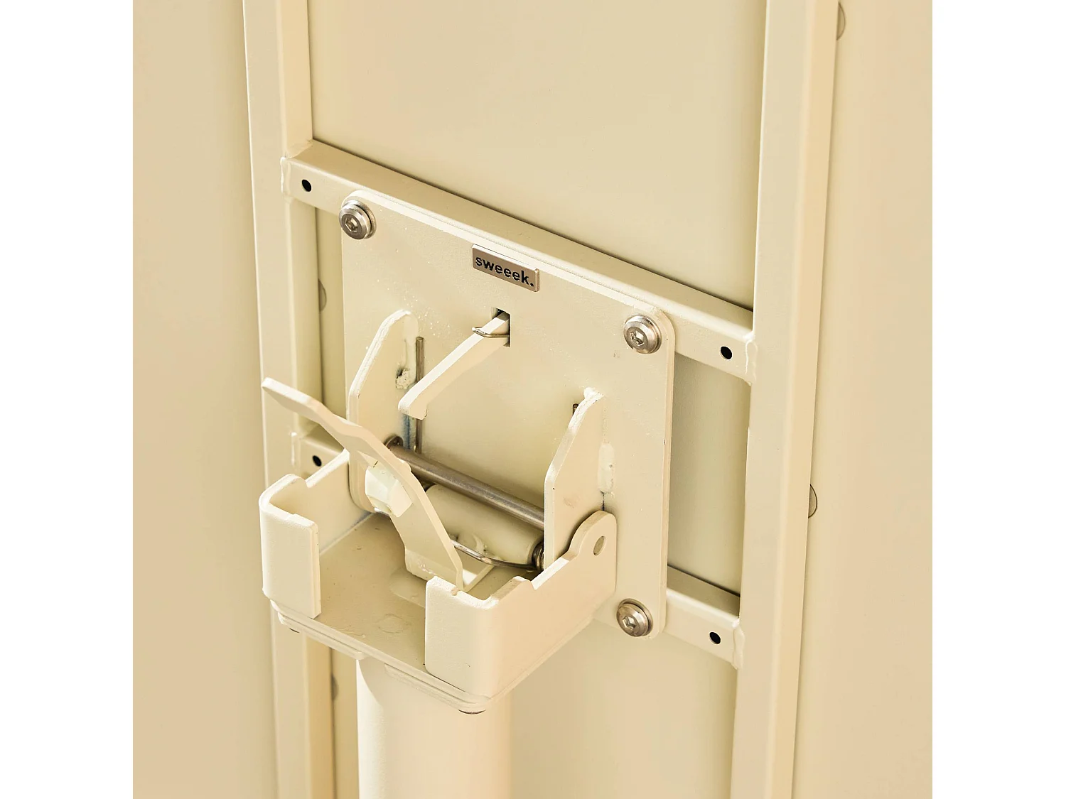 Table de jardin bistrot carrée pliante acier 70cm + 2 places beige - Chiara/Emilia