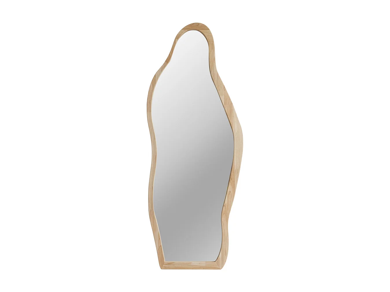 Solea - Miroir organique en bois 70x180cm - Bois clair