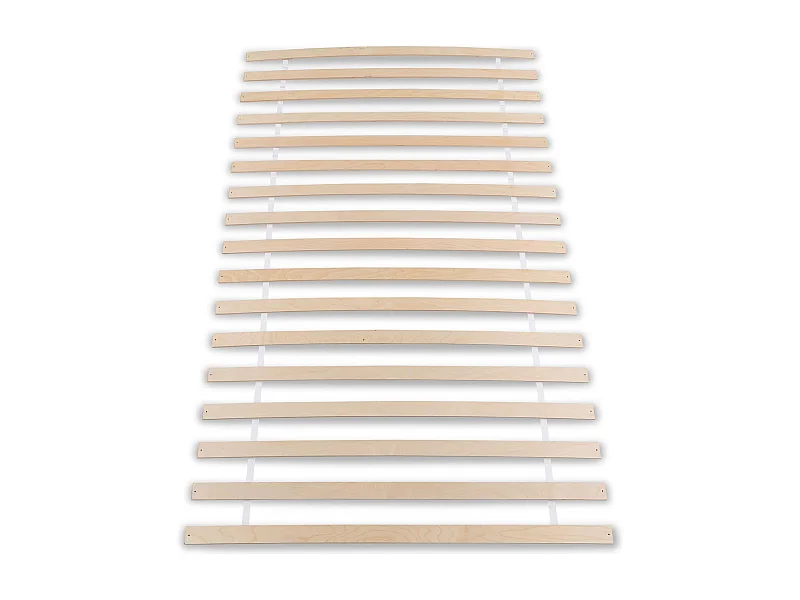 Sommier 120 x 200 cm PASIA en bois massif 17 lattes sans cadre, Sommier à lattes pré-percées pour lit 1 place, vis fournies