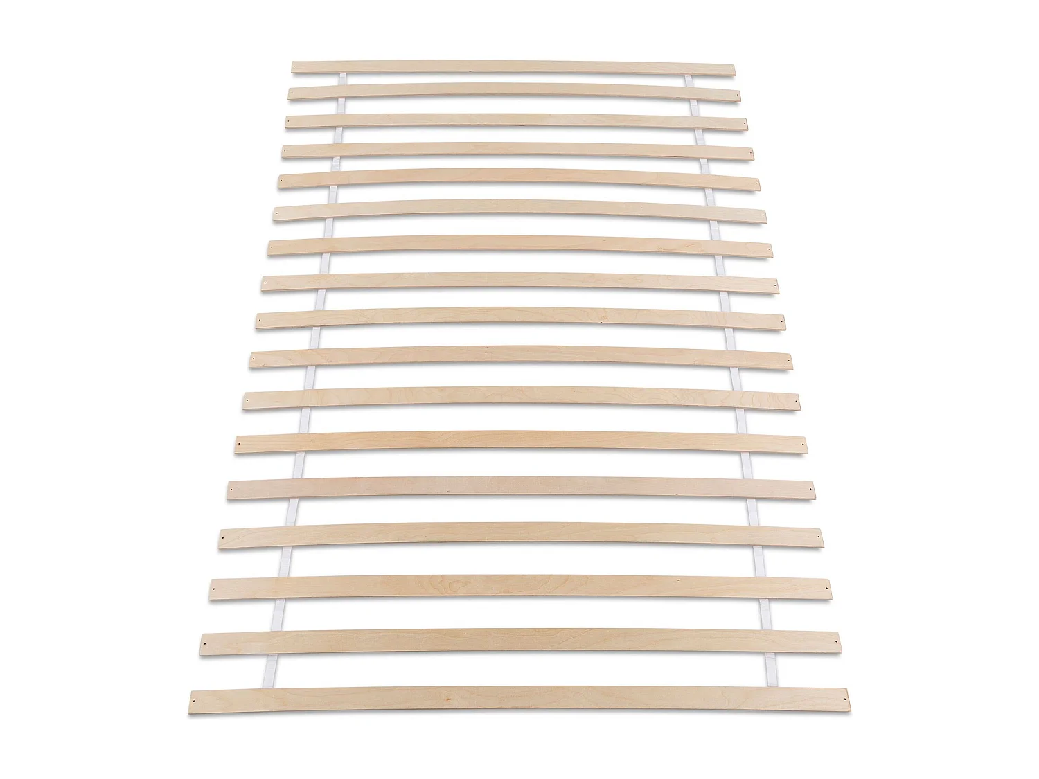 Sommier 140 x 190 et 140 x 200 cm PASIA en bois massif 17 lattes sans cadre, Sommier à lattes pré-percées pour lit double