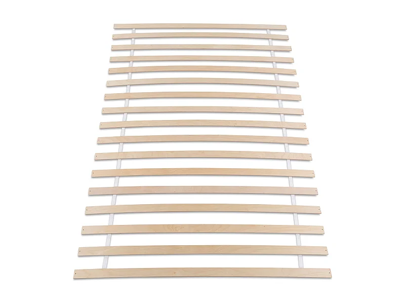 Sommier 140 x 200 cm PASIA en bois massif 17 lattes sans cadre, Sommier à lattes pré-percées pour lit double, vis fournies