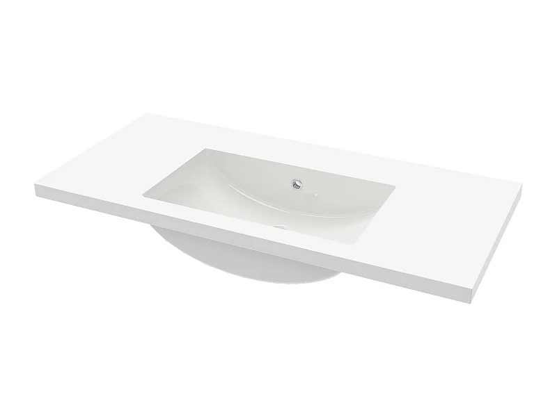 AICA SANITARIOS Lavabo de Baño,Lavabo Empotrado Rectangualr,101 x 47 x 17.5 cm,Encimera Espaciosa, Fácil de Limpiar.