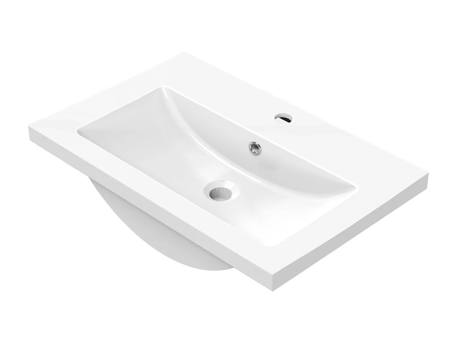 AICA SANITARIOS Lavabo de Baño,Lavabo Empotrado Rectangular,51 x 39.5 x 18 cm,Encimera Espaciosa, Fácil de Limpiar.