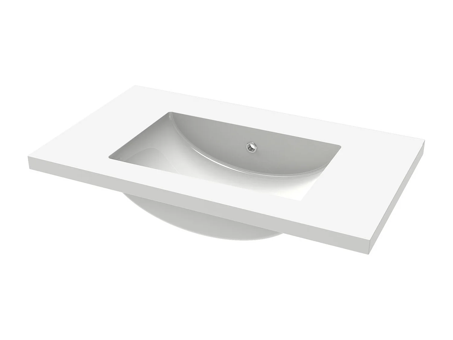 AICA SANITARIOS Lavabo de Baño,Lavabo Empotrado Rectangular,81 x 47 x 17.5 cm,Encimera Espaciosa, Fácil de Limpiar.