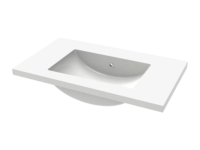 AICA SANITARIOS Lavabo de Baño,Lavabo Empotrado Rectangular,81 x 47 x 17.5 cm,Encimera Espaciosa, Fácil de Limpiar.