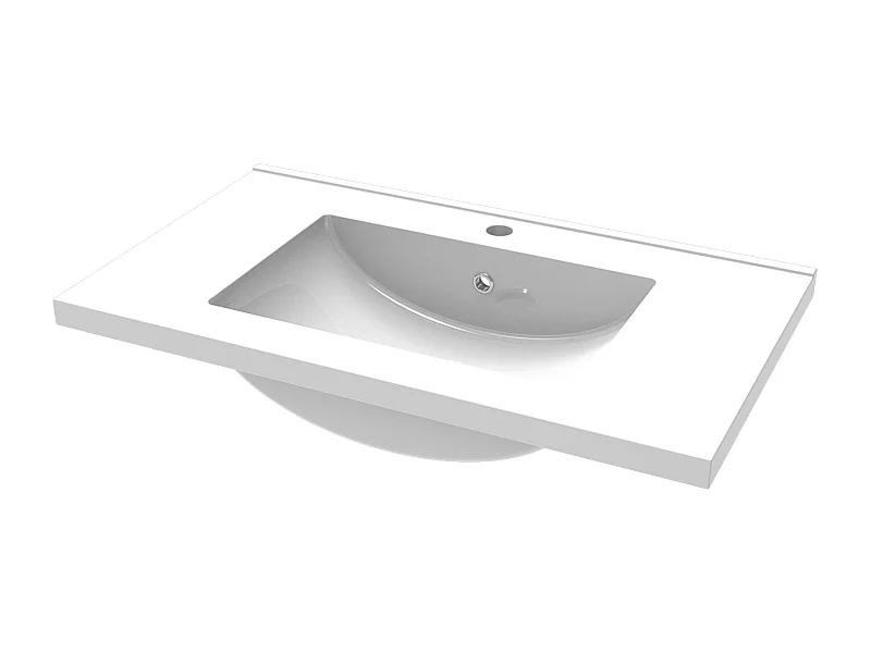AICA SANITARIOS Lavabo de Baño,Lavabo Empotrado Rectangular,80.5 x 46.5 x 18.5 cm,Encimera Espaciosa, Fácil de Limpiar.