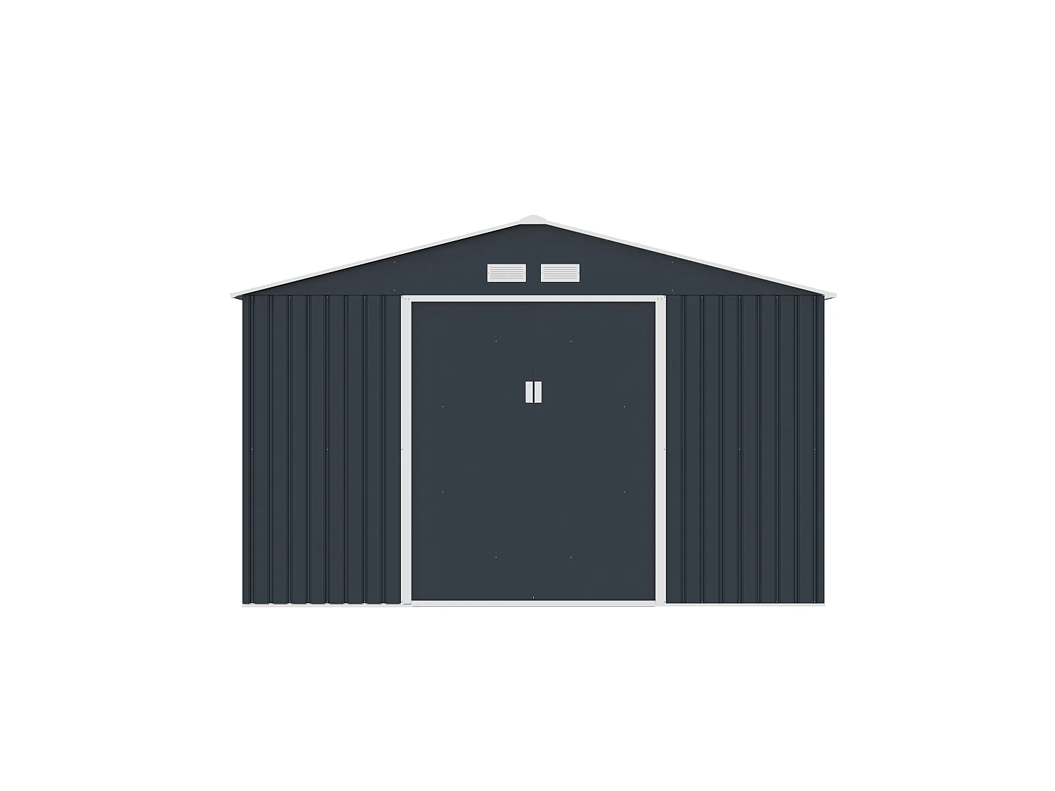Abri de jardin métal en acier galvanisé gris 15,35 m² - ARCHER
