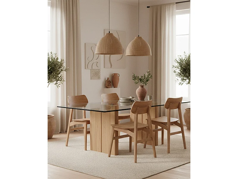 Yuna - Chaise en bois massif de mindi