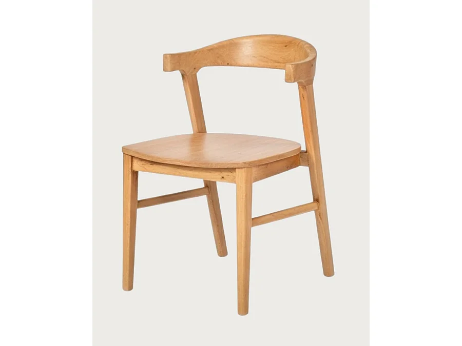 Aro - Lot de 2 Chaises de Salle à Manger en Bois Massif de Teck