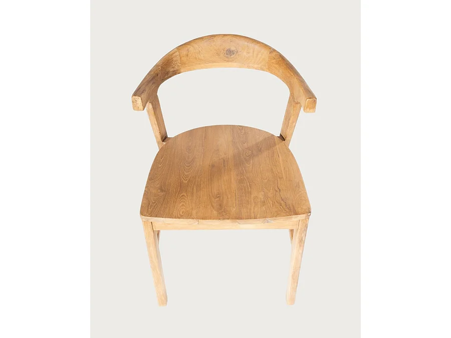 Aro - Lot de 2 Chaises de Salle à Manger en Bois Massif de Teck